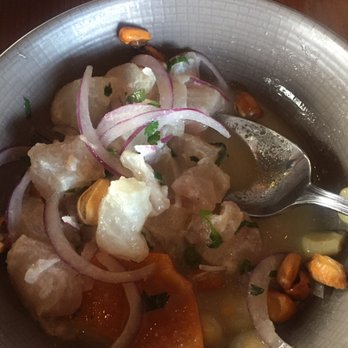 Puerto 27 Peruvian Kitchen & Pisco Bar - Ceviche Classico - leche de Tigre was bland here. - Peruvian Near Me - Pacifica, California Puerto 27 Peruvian Kitchen & Pisco Bar - Ceviche Classico - leche de Tigre was bland here. - Peruvian Near Me - Pacifica, California