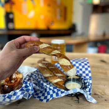 Willkommen - Pretzel Sticks w/ Beer Cheese - German Near Me - San Francisco, California Willkommen - Pretzel Sticks w/ Beer Cheese - German Near Me - San Francisco, California