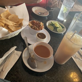 Mariscos Los Arcos - Chips and salsa with pico and horchata - Mexican Near Me - Van Nuys, California