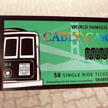 Cable Car - Powell Hyde Line - Ticket also a souvenir - Cable Cars Near Me - San Francisco, California Cable Car - Powell Hyde Line - Ticket also a souvenir - Cable Cars Near Me - San Francisco, California