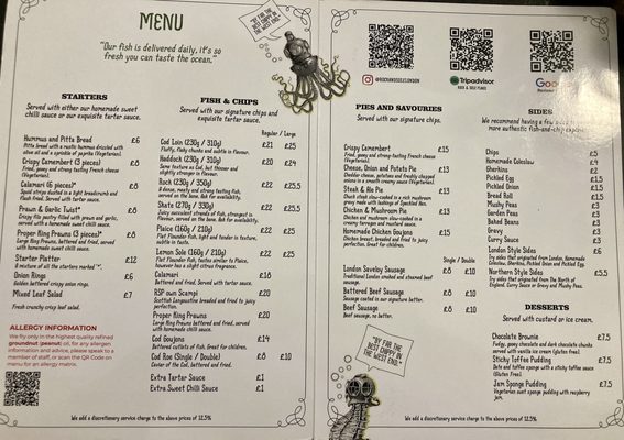 Menu photo 8 Rock & Sole Plaice London, XGL Menu photo 8 Rock & Sole Plaice London, XGL