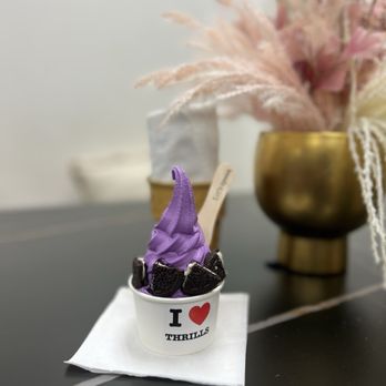 Thrills Soft Serve - ube soft serve with oreo topping - Ice Cream & Frozen Yogurt Near Me - Honolulu, Hawaii