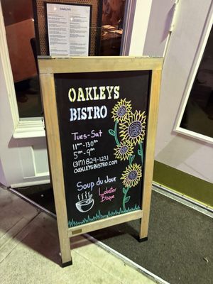Menu photo 1 Oakleys Bistro Indianapolis, IN Menu photo 1 Oakleys Bistro Indianapolis, IN