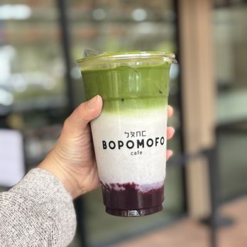 Bopomofo Cafe - Blueberry matcha latte - Cafes Near Me - Irvine, California