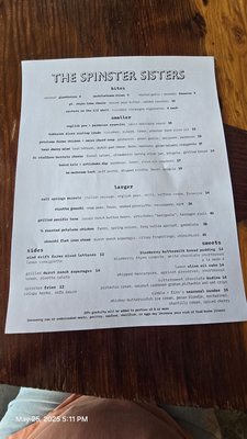 Menu photo 5 The Spinster Sisters Santa Rosa, CA Menu photo 5 The Spinster Sisters Santa Rosa, CA