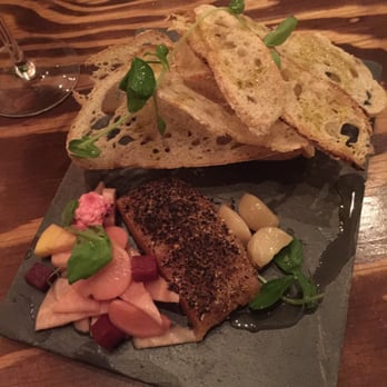 Sur Lie - Salmon charcuterie - New American Near Me - Portland, Maine Sur Lie - Salmon charcuterie - New American Near Me - Portland, Maine