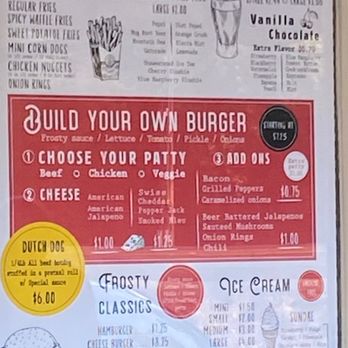 Frosty - Menu - Ice Cream & Frozen Yogurt Near Me - Jamestown, California