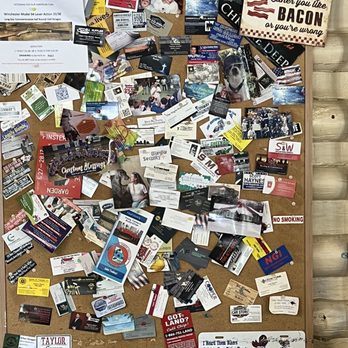 Ole Tymer Bar B Que - a cork board covered with various items - Barbeque Near Me - Rome, Georgia
