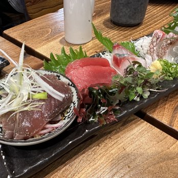 Kiraku - Sashimi sampler (5 kind) - Tapas/Small Plates Near Me - Berkeley, California Kiraku - Sashimi sampler (5 kind) - Tapas/Small Plates Near Me - Berkeley, California