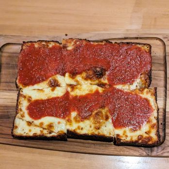 Culinary Misfits - CHEESE Misfits Detroit Style Dough + House Marinara + Mozzarella // $17 - New American Near Me - Crown Point, Indiana Culinary Misfits - CHEESE Misfits Detroit Style Dough + House Marinara + Mozzarella // $17 - New American Near Me - Crown Point, Indiana