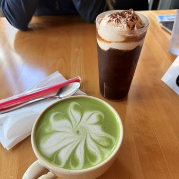 Old Town Caffe - Minty matcha latte and Whipped tiramisu - Coffee & Tea Near Me - Pasadena, California