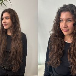 Hairspell - Fine wavy curly haircut , long layers by curly hair specialist Jessica A