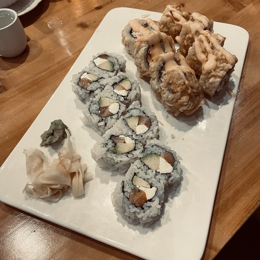 Saki Japanese Kitchen ll - Philadelphia Roll and Deep fried Spicy Albacore Roll - Sushi Bars Near Me - Naples, Florida Saki Japanese Kitchen ll - Philadelphia Roll and Deep fried Spicy Albacore Roll - Sushi Bars Near Me - Naples, Florida