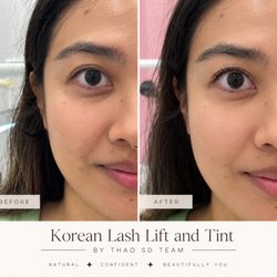 Thao SD Brow & Lash - Before & After Korean Lash Lift & Tint for naturally lifted, darker, more defined lashes.