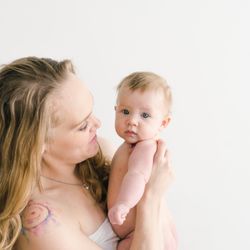 Lauren Sosler Photography - Studio baby milestone session by Lauren Sosler Photography.