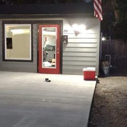 Mary's Barbershop - Front door of shop