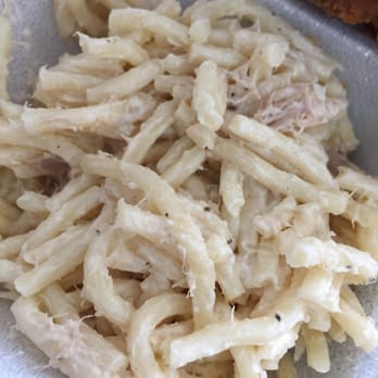KJ's Local Grindz - Mac Salad - Spaghetti noodles and tuna! Yummm! - Chicken Shop Near Me - Kaneohe, Hawaii KJ's Local Grindz - Mac Salad - Spaghetti noodles and tuna! Yummm! - Chicken Shop Near Me - Kaneohe, Hawaii
