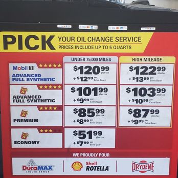 Take 5 Oil Change - Prices based on selection and volume. - Oil Change Stations Near Me - Tempe, Arizona Take 5 Oil Change - Prices based on selection and volume. - Oil Change Stations Near Me - Tempe, Arizona