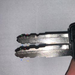 Key Evidence Lock & Safe - In this photo I attempted to color code the areas I noticed that is off, there smaller and the curve area doesnt have much of a curve.