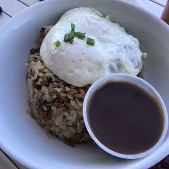 Kihei Caffe - Loco Moco (gravy on the side) - Hawaiian Near Me - Kihei, Hawaii