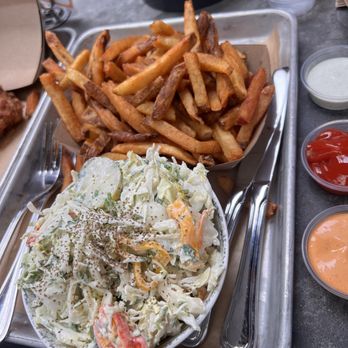 The Crack Shack - Large fries, coleslaw - New American Near Me - San Diego, California The Crack Shack - Large fries, coleslaw - New American Near Me - San Diego, California