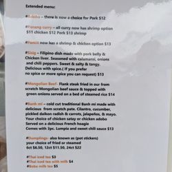 Little P.I. Asian fusion - Menu