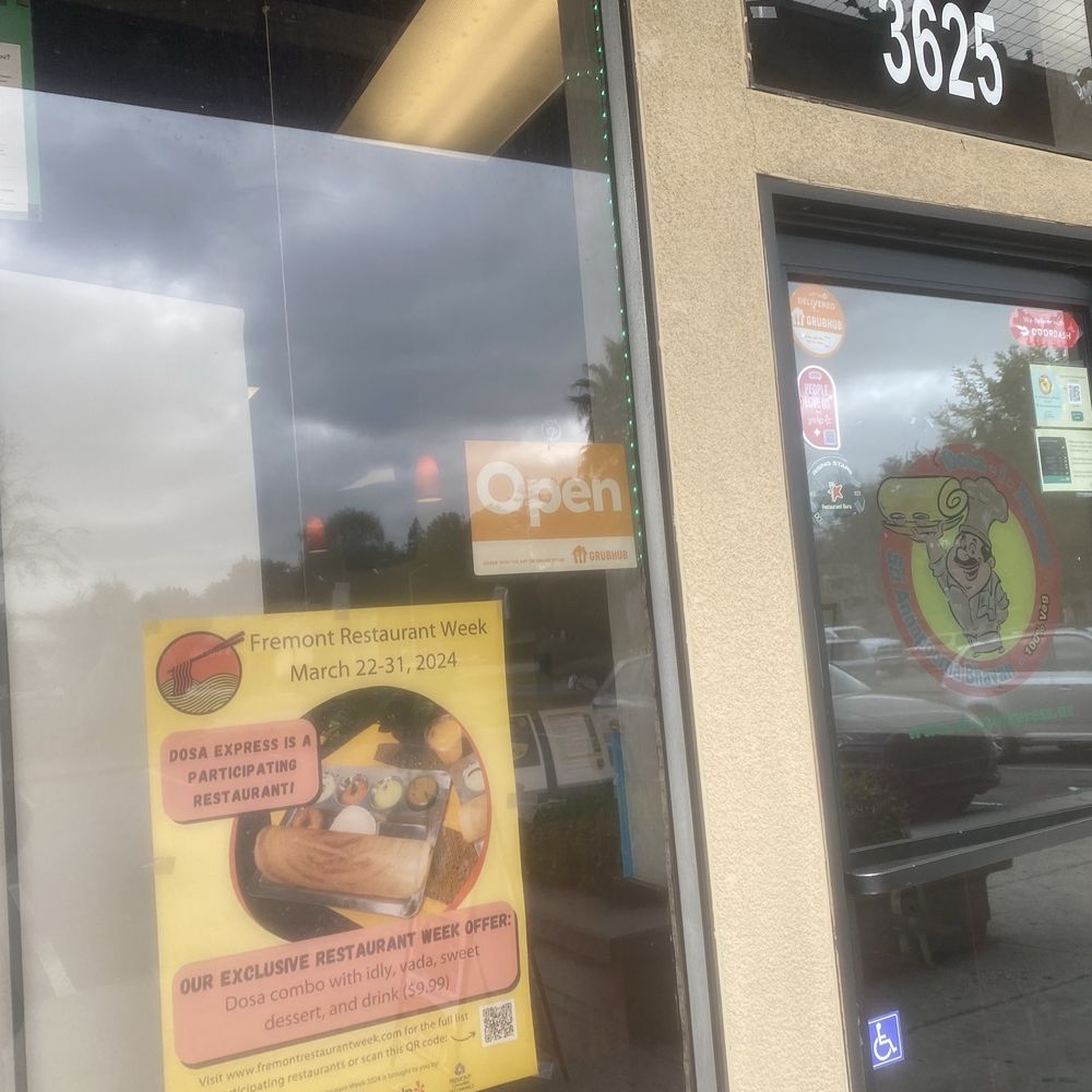 Dosa Express - Restaurant special on window.. - Indian Near Me - FREMONT, California Dosa Express - Restaurant special on window.. - Indian Near Me - FREMONT, California