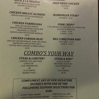 Weatherwood Supper Club - Menu - Supper Clubs Near Me - Mountain, Wisconsin