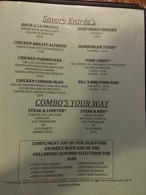 Menu photo 2 Weatherwood Supper Club Mountain, WI