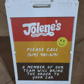Jolene's Wings + Beer - Sidewalk sign - Chicken Wings Near Me - San Diego, California Jolene's Wings + Beer - Sidewalk sign - Chicken Wings Near Me - San Diego, California