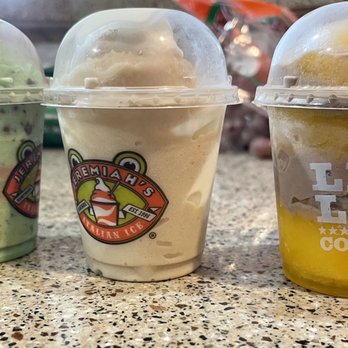 Jeremiah's Italian Ice - Froggy frog, peanut butter and mango - Ice Cream & Frozen Yogurt Near Me - Pearland, Texas
