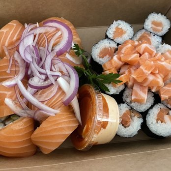 Nogi - Salmon Special roll and Classic Salmon Roll (x 2) - Sushi Bars Near Me - Atascadero, California Nogi - Salmon Special roll and Classic Salmon Roll (x 2) - Sushi Bars Near Me - Atascadero, California
