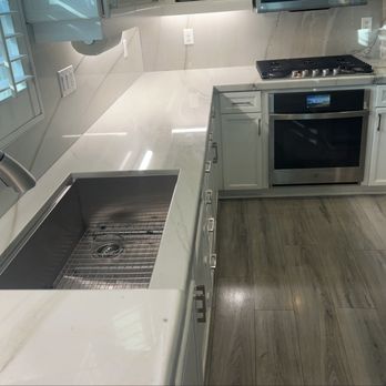 Prestige Marble & Tile - AFTER - MONT BLANC QUARTZITE - Countertop Installation Near Me - Santa Fe Springs , California Prestige Marble & Tile - AFTER - MONT BLANC QUARTZITE - Countertop Installation Near Me - Santa Fe Springs , California