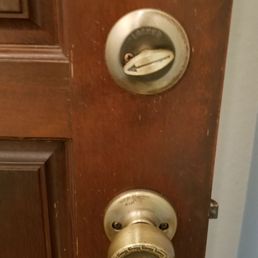 Key stuck in the lock.
