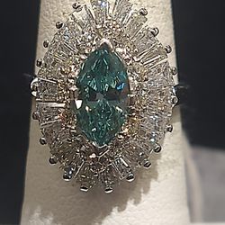 Cerios Jewelry - Blue diamond ring.