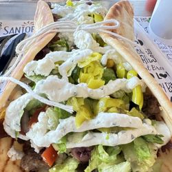 Santorini's - Gyro close up.