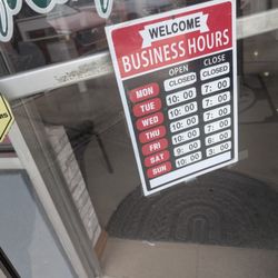 Christy's Nails - Schedule posted on door as of 4.6.2025