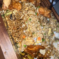 Chinatown Restaurant - Veggie fried rice, egg rolls sweet n sour/orange chicken and veggie chow mien