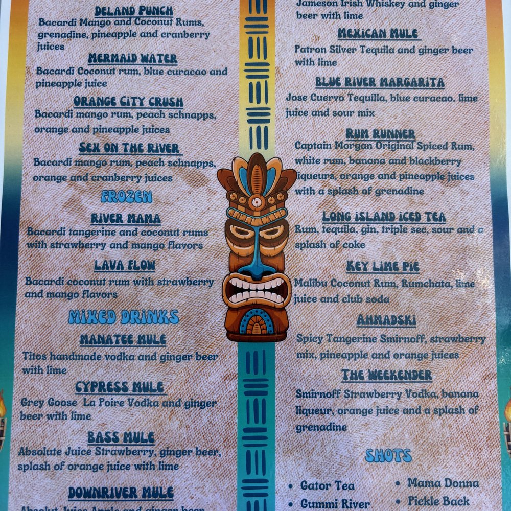 St John's River Grille - Drinks menu - New American Near Me - DeLand, Florida St John's River Grille - Drinks menu - New American Near Me - DeLand, Florida