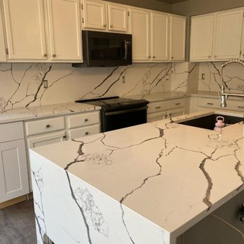 Denver Countertops - Calacatta max waterfall - Countertop Installation Near Me - Englewood, Colorado