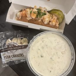 Shrimp Roll and clam chowder Shrimp Roll and clam chowder