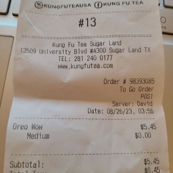 Kung Fu Tea - Bubble Tea Near Me - Sugar Land, Texas