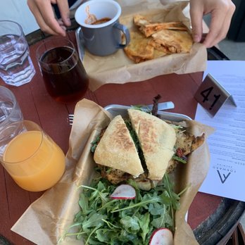 Forward Brewing - Pollo panino and quesabirria. Yummy! - Brewpubs Near Me - Annapolis, Maryland