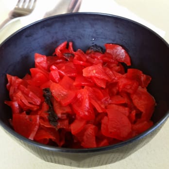 Volcano - Fukuzinzuke....savory red pickles to go with curry rice - Japanese Curry Near Me - San Francisco, California Volcano - Fukuzinzuke....savory red pickles to go with curry rice - Japanese Curry Near Me - San Francisco, California