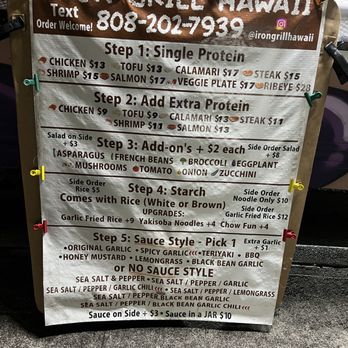 Iron Grill Hawaii - Menu - Food Trucks Near Me - Honolulu, Hawaii