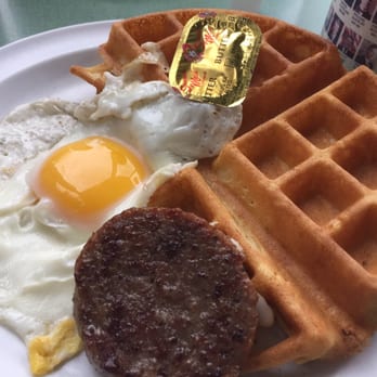 Jimmy T's Place - 1/2 waffle + egg + sausage patty - Breakfast & Brunch Near Me - Washington, DC, District of Columbia