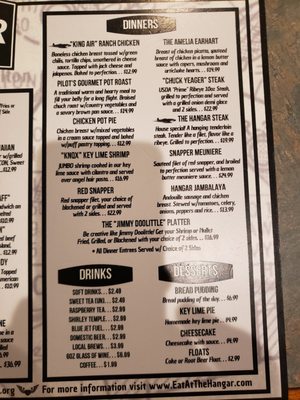 Menu photo 6 The Hangar Milton, FL Menu photo 6 The Hangar Milton, FL