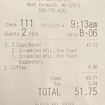 Heavenly Restaurant - Coat for 3 COLD breakfasts without tip - Breakfast & Brunch Near Me - West Yarmouth, Massachusetts Heavenly Restaurant - Coat for 3 COLD breakfasts without tip - Breakfast & Brunch Near Me - West Yarmouth, Massachusetts