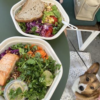 sweetgreen - Healthy Salads, Wraps, and Bowls - Modded Crispy Rice Bowl with Miso Glazed Salmon and BBQ Chicken Salad - Salad Near Me - Huntington Beach, California sweetgreen - Healthy Salads, Wraps, and Bowls - Modded Crispy Rice Bowl with Miso Glazed Salmon and BBQ Chicken Salad - Salad Near Me - Huntington Beach, California