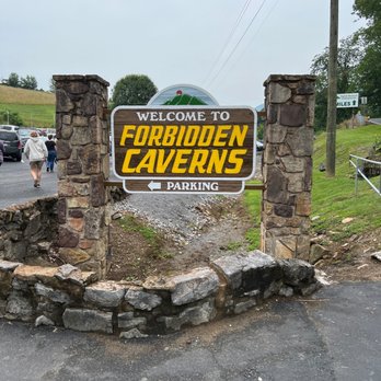 Forbidden Caverns - Attraction sign - Tours Near Me - Sevierville, Tennessee